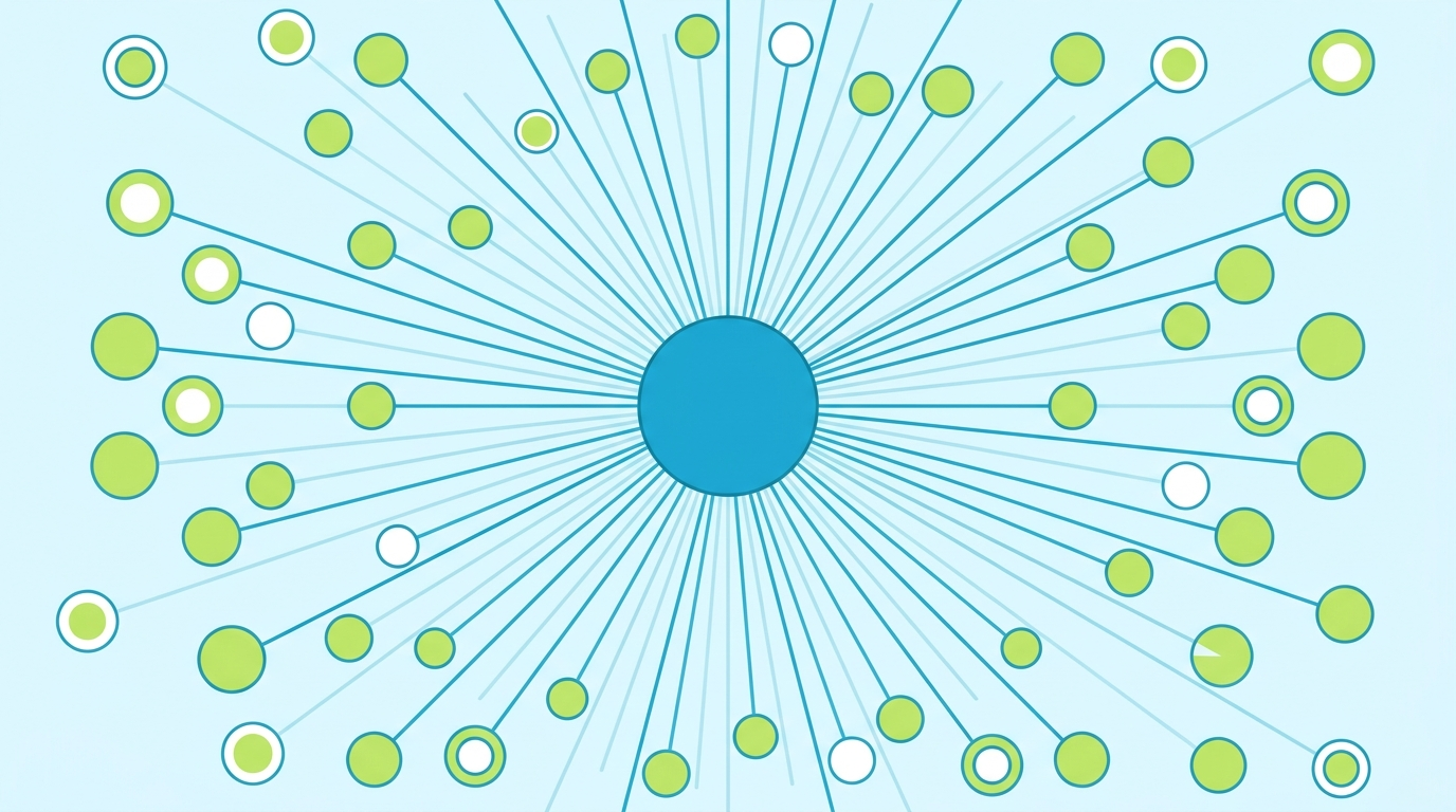 Vocabulary collocation web — dense interconnected node network